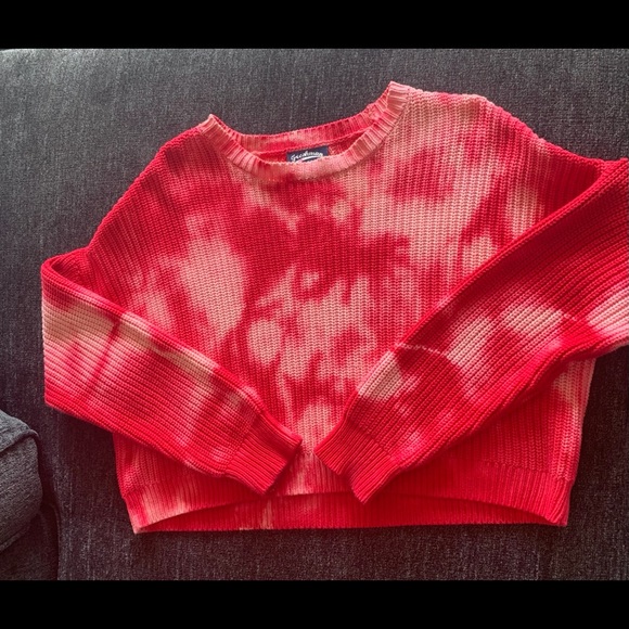 TIE DYE CROPPED SWEATSHIRT - Picture 1 of 2
